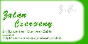 zalan cserveny business card