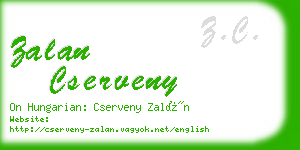 zalan cserveny business card